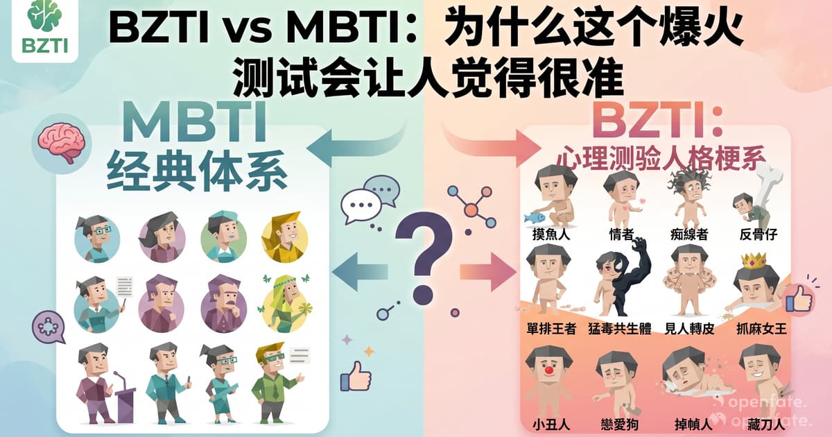 Three-way comparison between BZTI, SBTI, and MBTI