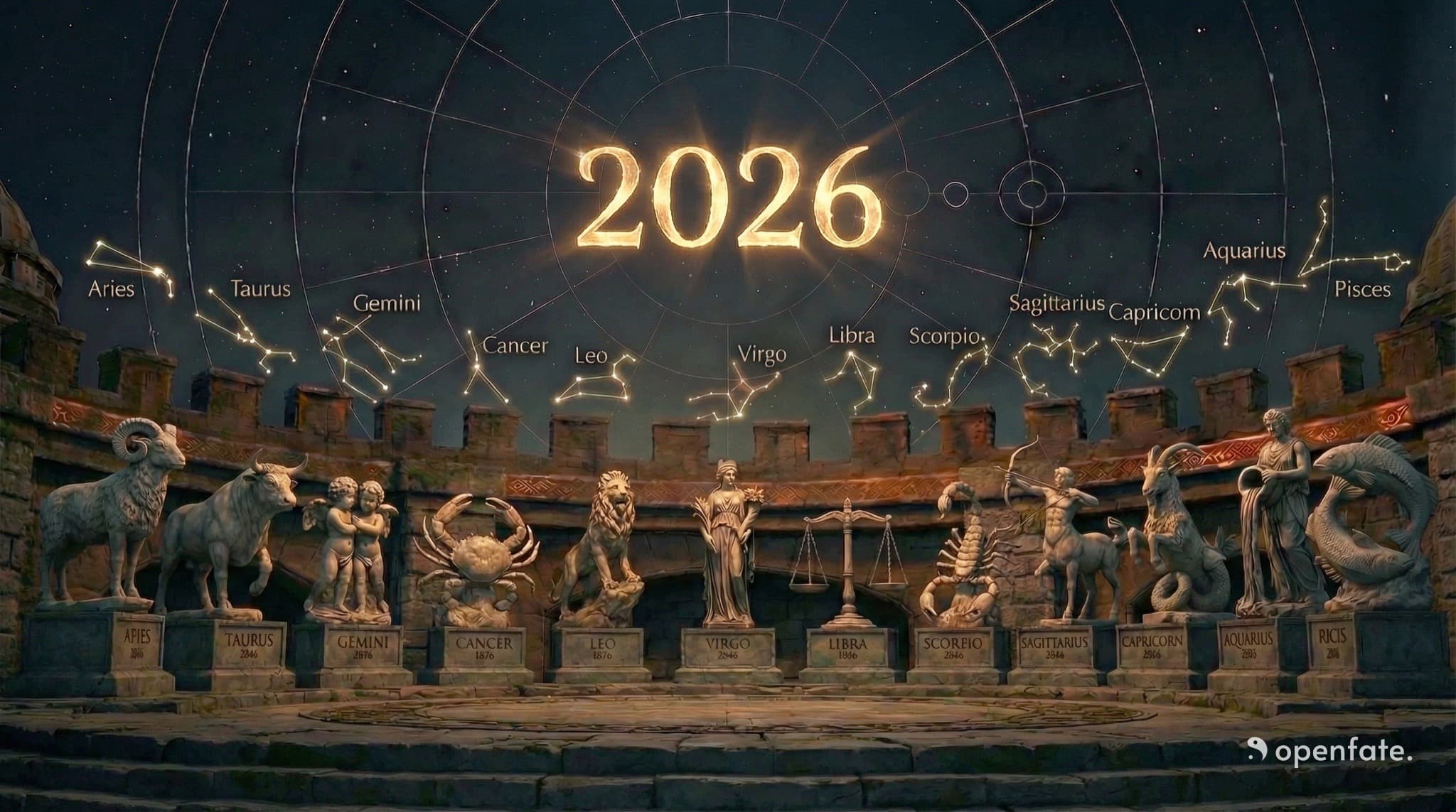 2026年の12星座ランキングと年間運勢