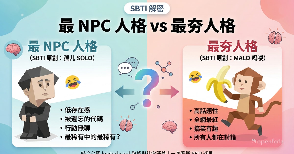 SBTIランキング:人気・希少・最もNPCな性格タイプ