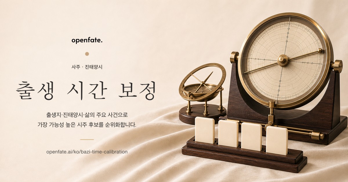 진태양시와 인생 사건으로 사주 시주 보정하기