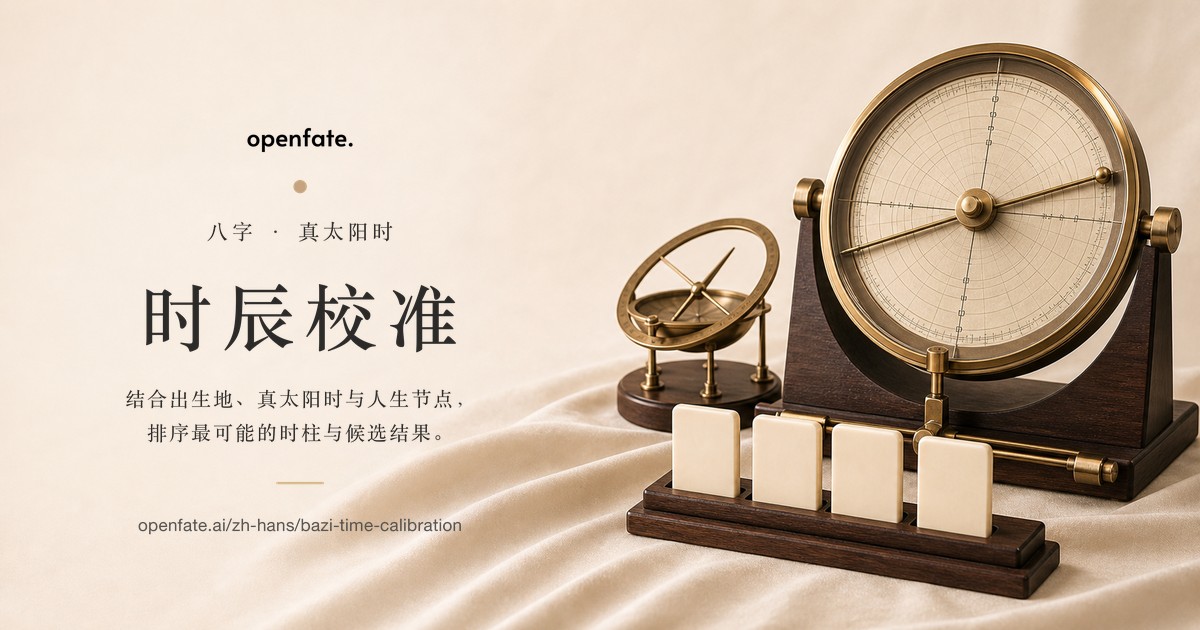 八字时辰校准:用真太阳时与人生节点缩小时柱范围