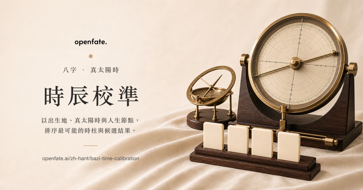 八字時辰校準:用真太陽時與人生節點縮小時柱範圍