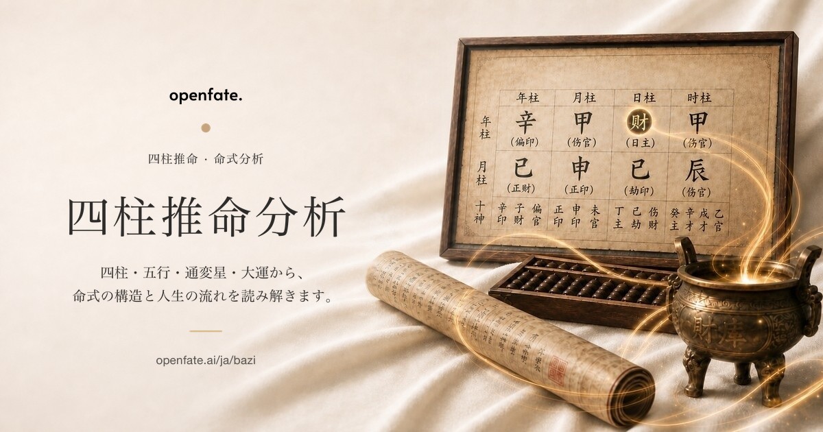 四柱推命鑑定 | 日干・通変星・五行・大運を解読